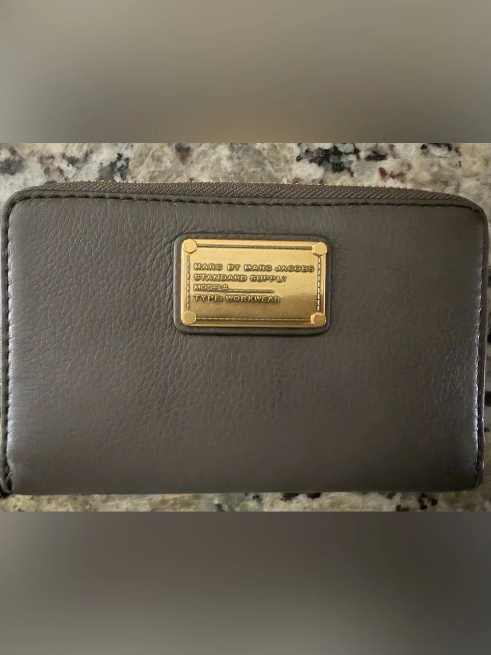 Marc by Marc Jacobs Leather Wristlet with Gold Plate - Picture 2 of 3